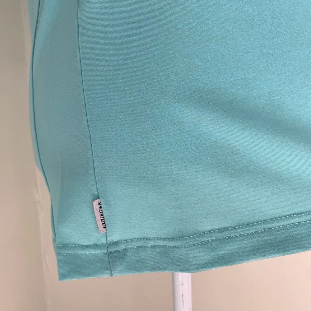 Specialized Women's Utility Polo Drirelease Merino Med Blue Teal Cycling Golf
